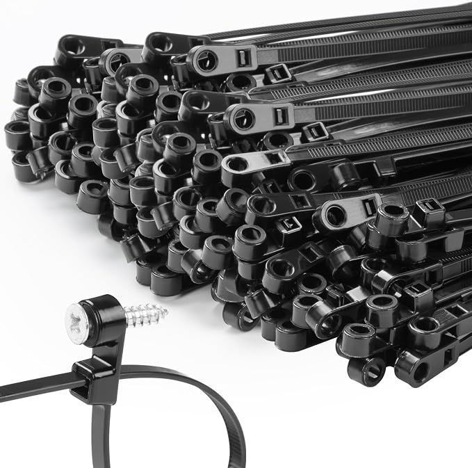 1000 PCS 10 inch Black Zip Ties by MasiStranth