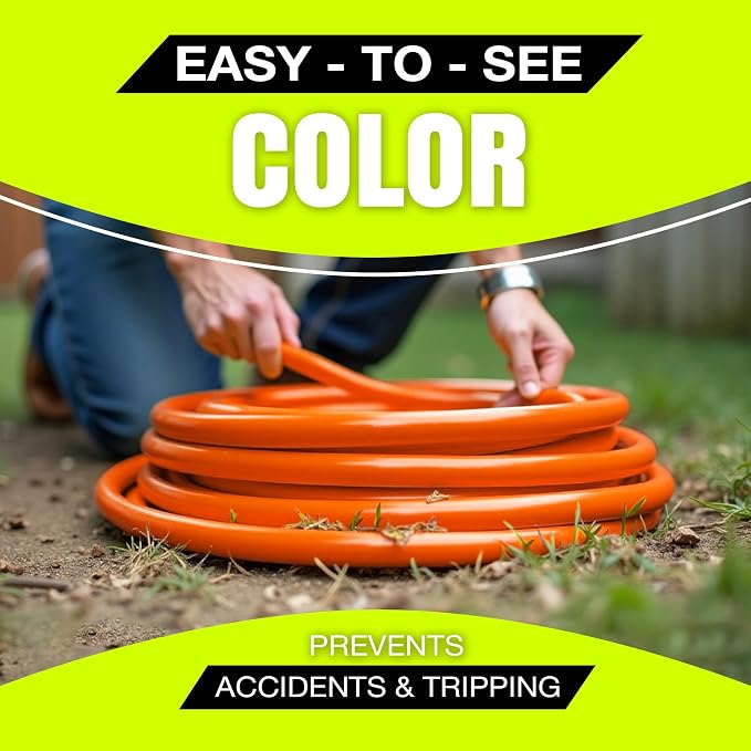 75ft Outdoor/Indoor Extension Cord 14/3 Gauge Heavy Duty 3 Prong SJTW, - Image 5