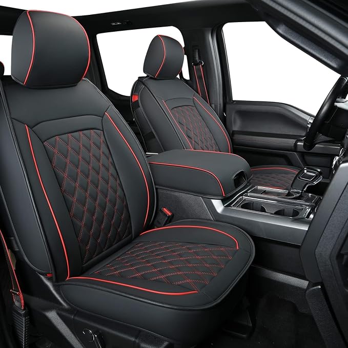 LUCKYMAN CLUB F150 Faux Leather Seat Covers Fit by LUCKYMANCLUB
