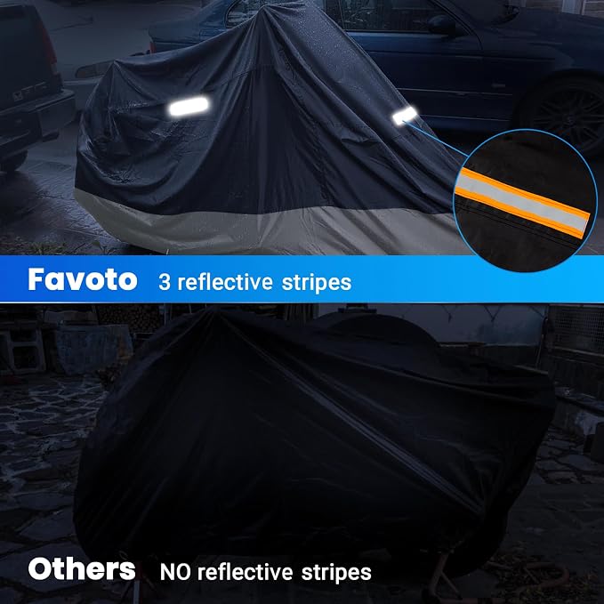 Favoto Motorcycle Cover Waterproof Outdoor - Image 6