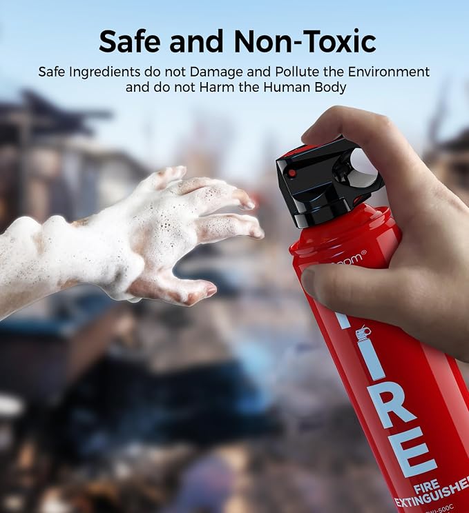 Fire Extinguisher for Home 1Pack, and Grill, Ompact Water-Based A, K - Image 6