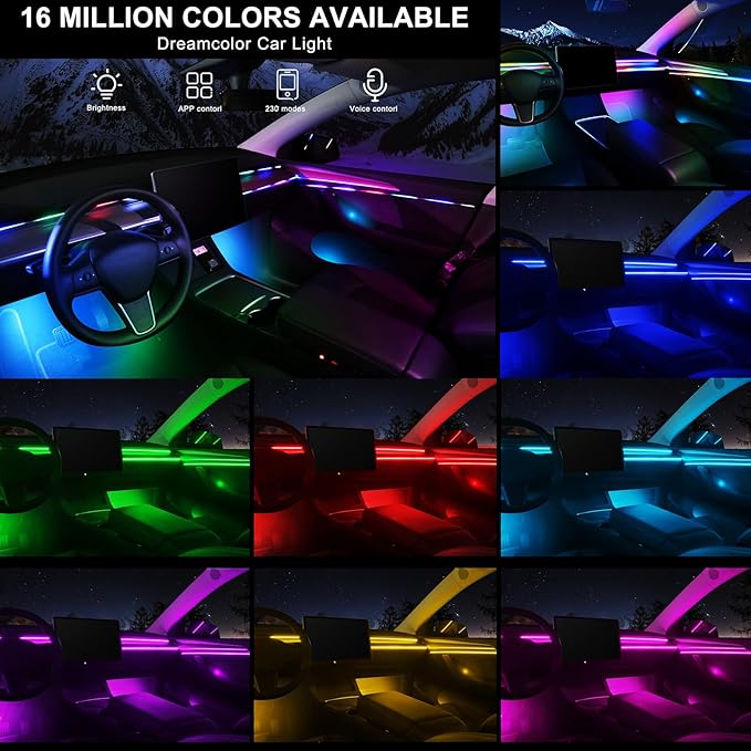 Dream+Color Acrylic Interior Car LED Strip Light - Image 3