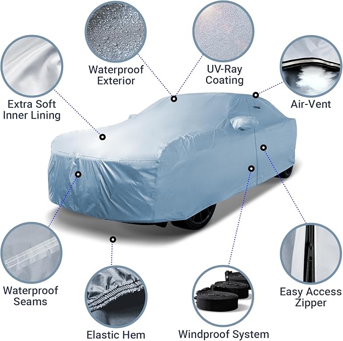 iCarCover Fits 1984-1996 Oldsmobile Cutlass Ciera Wagon Car Cover Automobiles - Image 4