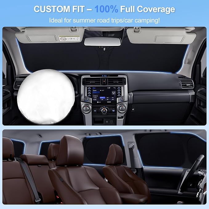 6pcs Car Window Shades for Dodge Challenger 2015-2023 Accessories, Windshield - Image 5