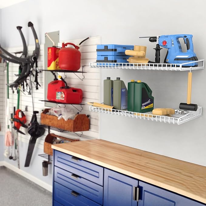 WALMANN Garage Wall Shelf, Wall-Mounted Storage Shelves - Image 2