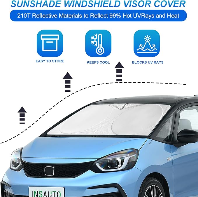 INSAUTO for 2026 CRV Windshield Sun Shade Sunshade Foldable Custom Fit 2023 - Image 5