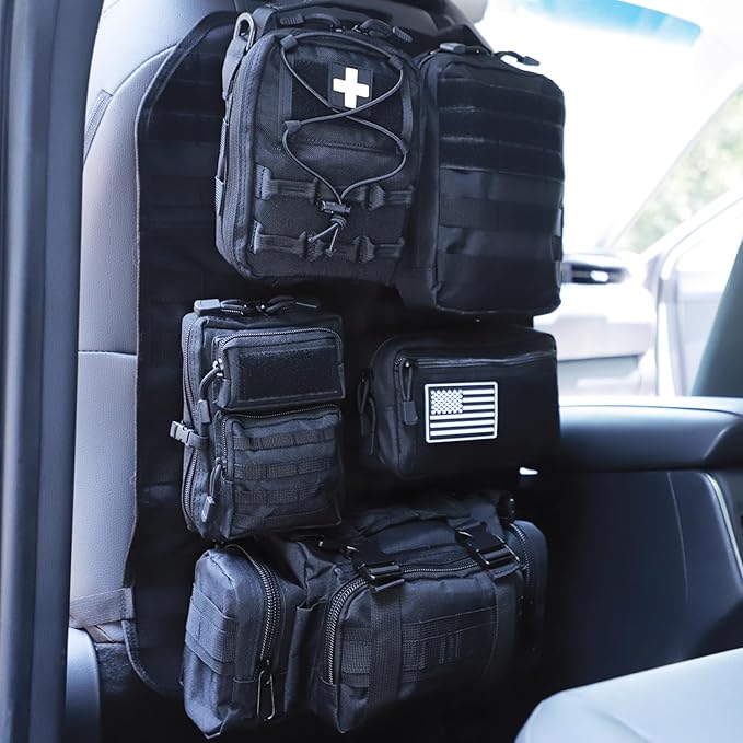 Universal Tactical Seat ​Back Organizer Vehicle Molle Panel Organizer Storage - Image 7