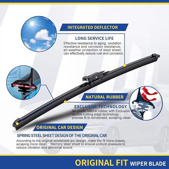 3 wipers Replacement for 2013 2014 2015 2016 2017 2018 2019 Ford Escape - Image 4
