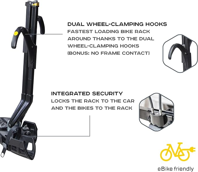 Saris SuperClamp EX 2-Bike HD Hitch Rack – RV Compatible, Lightweight Platform - Image 3