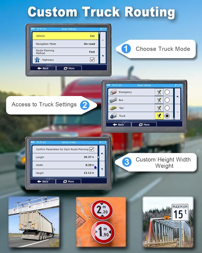N700 GPS Navigator for Car Truck RV 2025, Truck GPS Commercial Drivers - Image 4