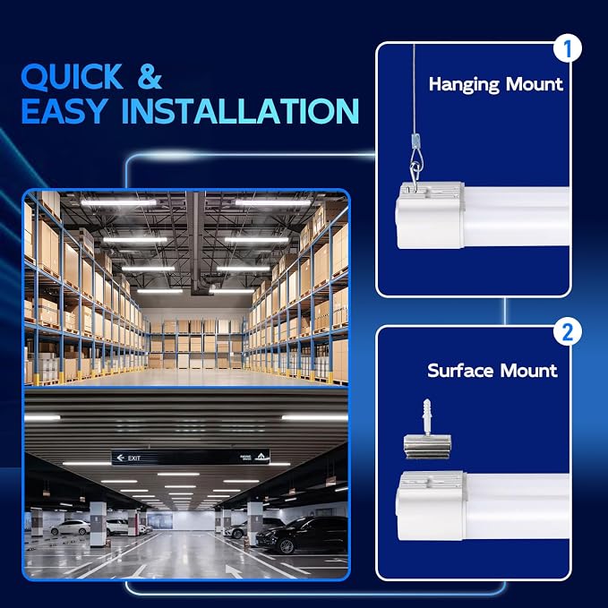 hykolity 6 Pack 4FT Linkable LED Shop Light, Utility Shop Light Fixture - Image 3