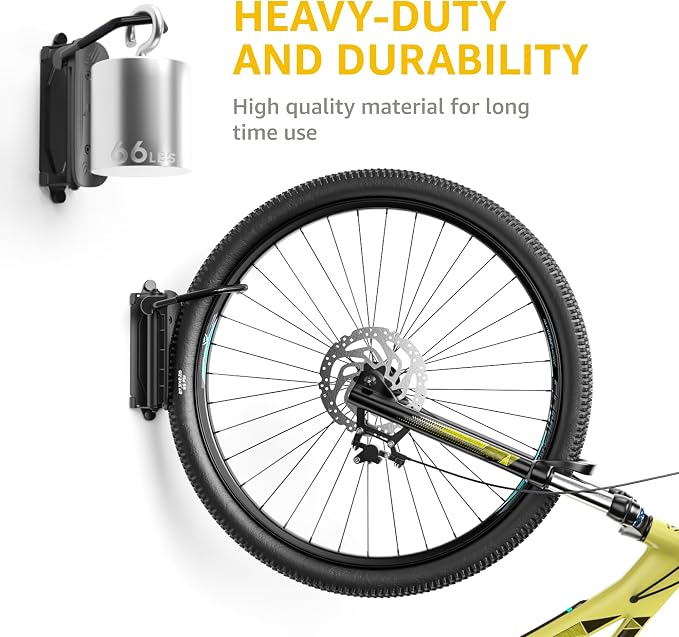 monTEK Swivel Bike Wall Mount, Bike Hangers - Image 4