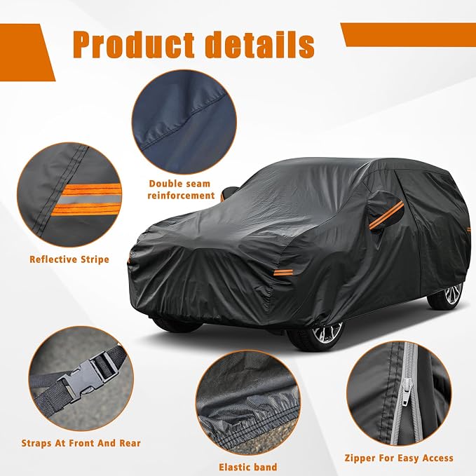 Kayme 7 Layers SUV Car Cover Custom Fit - Image 5