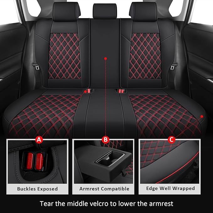 MIROZO Seat Covers for Rav4, Non-Hybrid Toyota RAV4 Seat Covers Car Seat Cover - Image 4