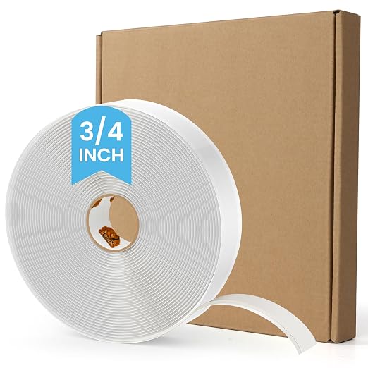 Butyl Tape White, 3/4" x 30' x 1/8" RV Roof Sealant Plumbers Putty Tape by TAPEBEAR