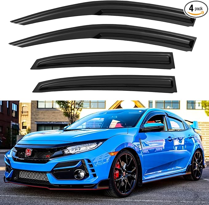 Window Visors Rain Guards Shield by YQAUTEC