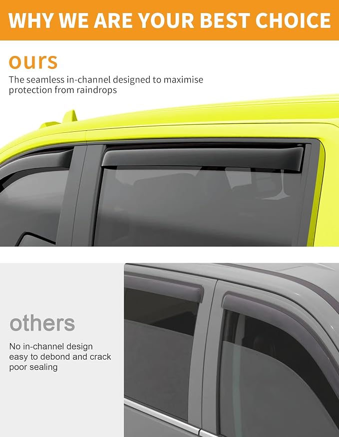 in-Channel Window Rain Guards Fit - Image 6