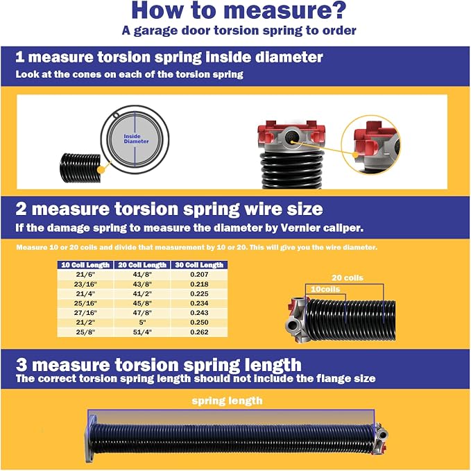 2" Garage Door Spring, Garage Door Spring Replacement, Torsion Springs - Image 6