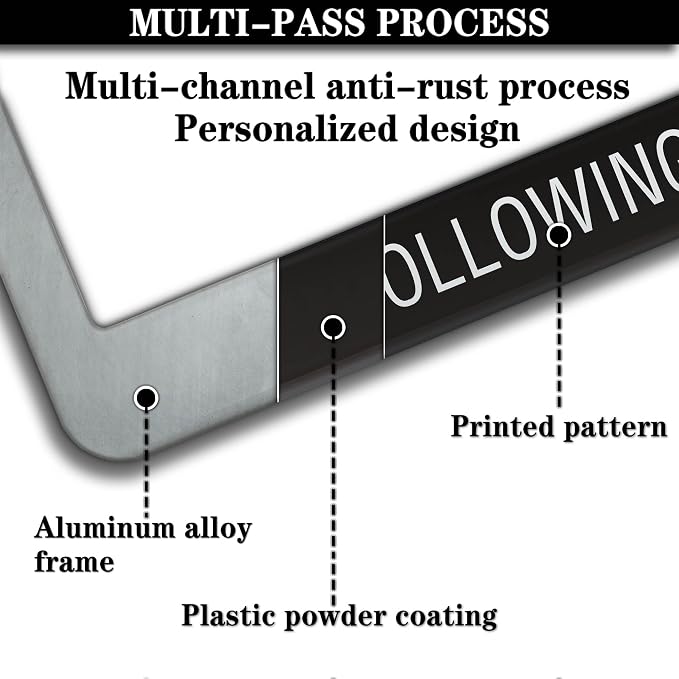License Plate Frame Holder Black and White License Plate Frames Like Most - Image 5