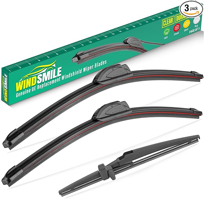 22" 20" 12" Windshield Wiper Blades Replacement by WINDSMILE