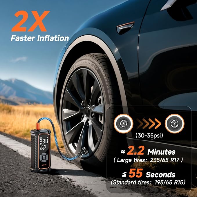 OlarHike Cordless Tire Inflator Portable Air Compressor, Air Pump - Image 2