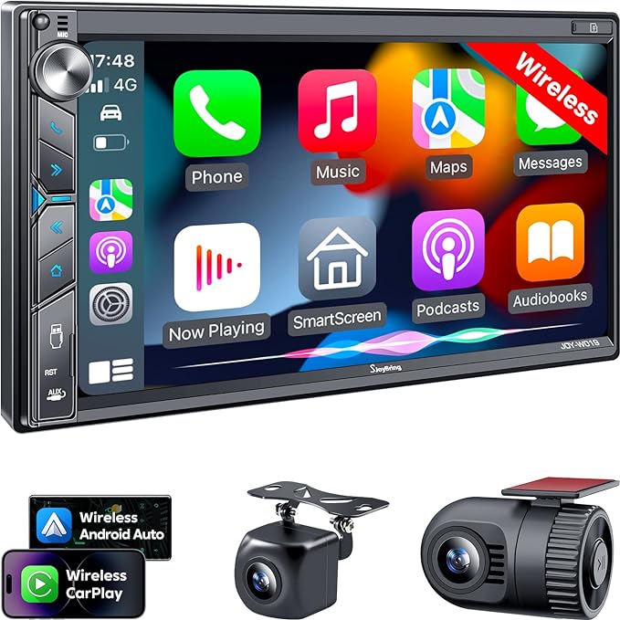 SJoyBring Upgrade Wireless Double Din Car Stereo by SjoyBring