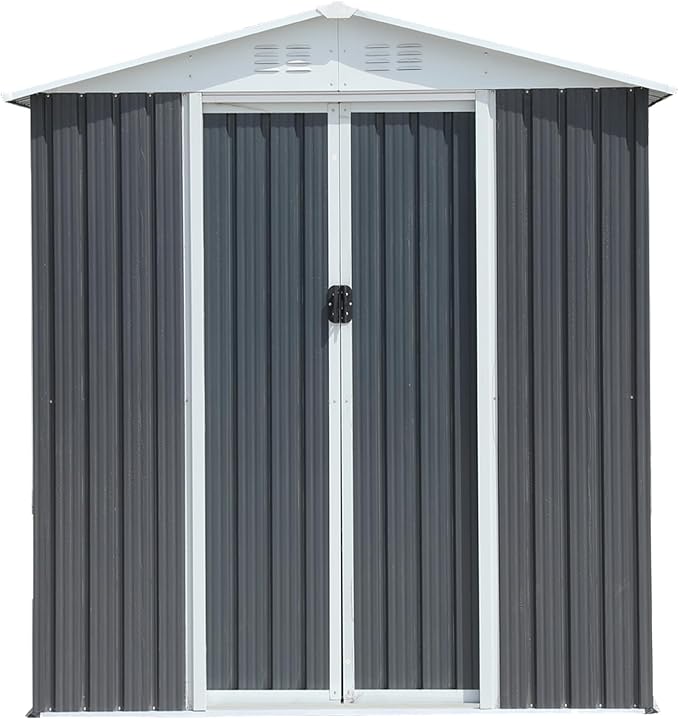 6x4 FT Outdoor Metal Storage Shed - Image 7