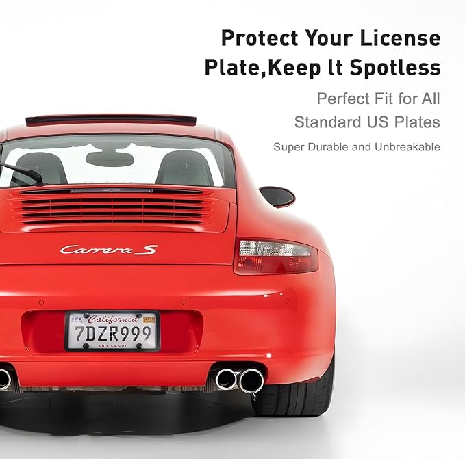 Transparent License Plate Cover and Frames, Unbreakable Car Licence Plate Frame - Image 2
