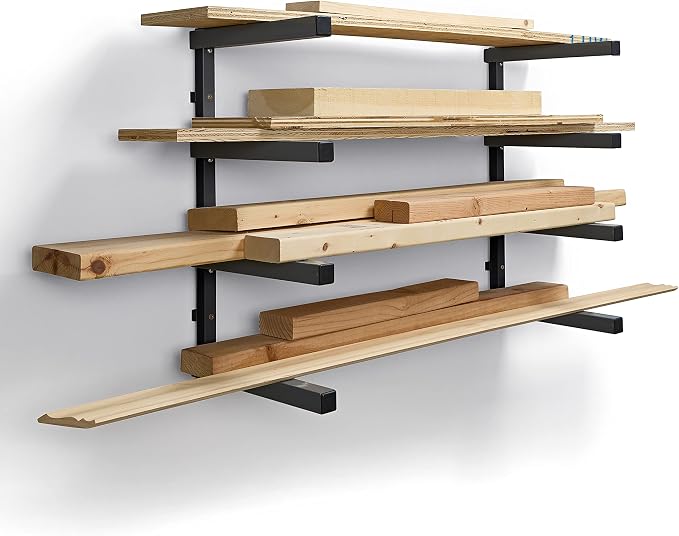 Bora Wood Organizer and Lumber Storage Metal Rack - Image 2