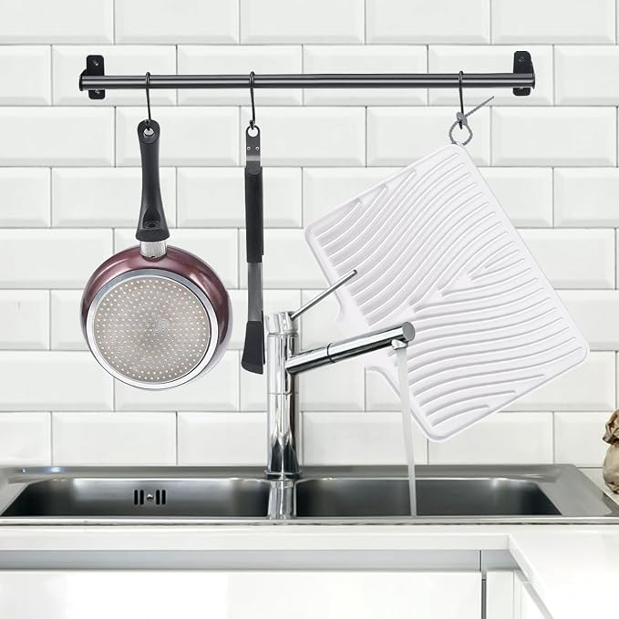 Silicone Dish Drying Mat for Kitchen Counter, Dish Drying Pad, Non-Slip Drain - Image 4