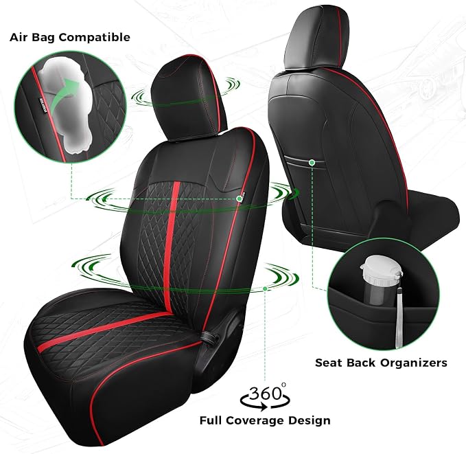 for Jeep Wrangler Seat Covers 4Door JL 2018 2019 2020 2021 2022 2023 2024 2025 - Image 3