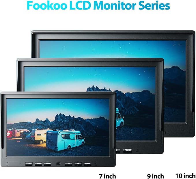 Fookoo Ⅱ 10" 1080P Wired Backup Camera System, 10-inch HD Dual Split Screen - Image 8