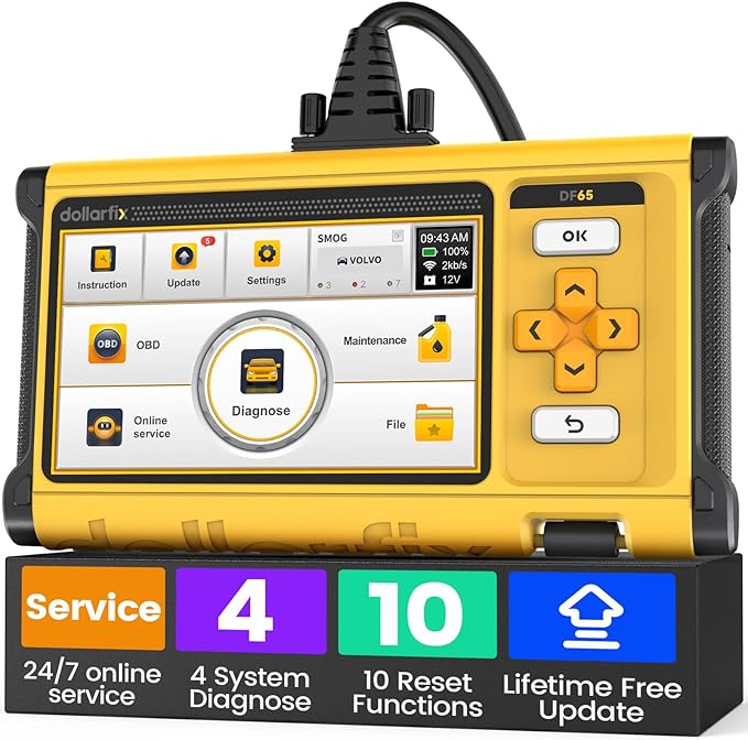 OBD2 Scanner Diagnostic Tool, ECM/TCM/ABS/SRS 4 System Deeply Scanner by DollarFixDirect