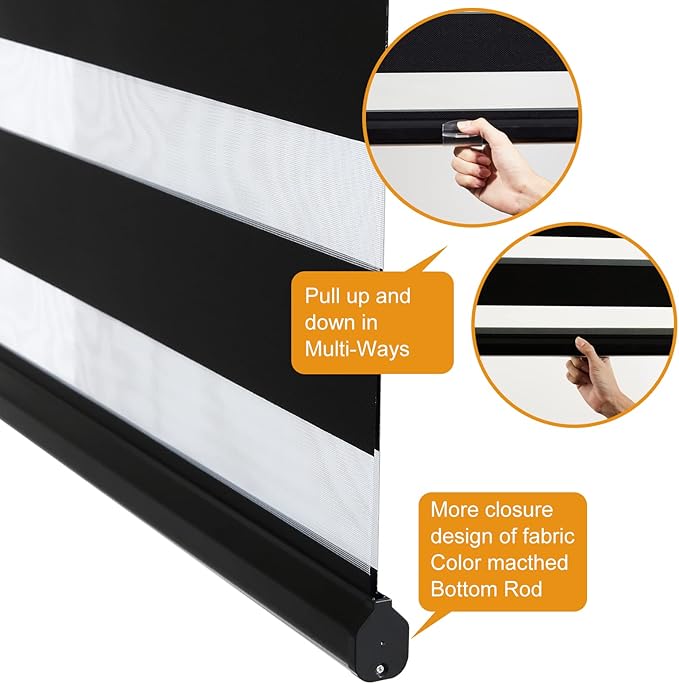Persilux Custom Size Cordless Zebra Blinds - Image 3