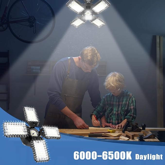 LED Garage Lights Bulb 2 Pack - 120W - Image 6