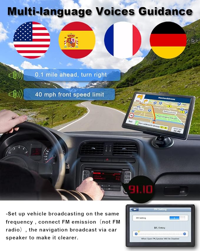 GPS Navigator for Car, Truck GPS Commercial Drivers 2025, Trucker GPS of Semi - Image 2