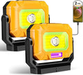 2 Pack Magnetic Work Light, 1500LM led work light, 4000mAh Rechargeable Work by Keadeso