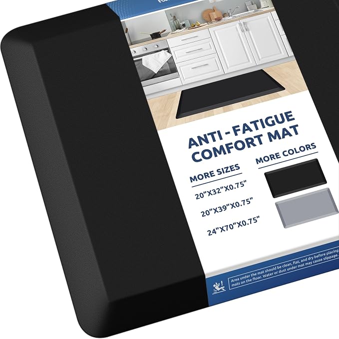 KitchenClouds Kitchen Mat Cushioned Anti Fatigue Rug 24"x70" Waterproof by KitchenClouds