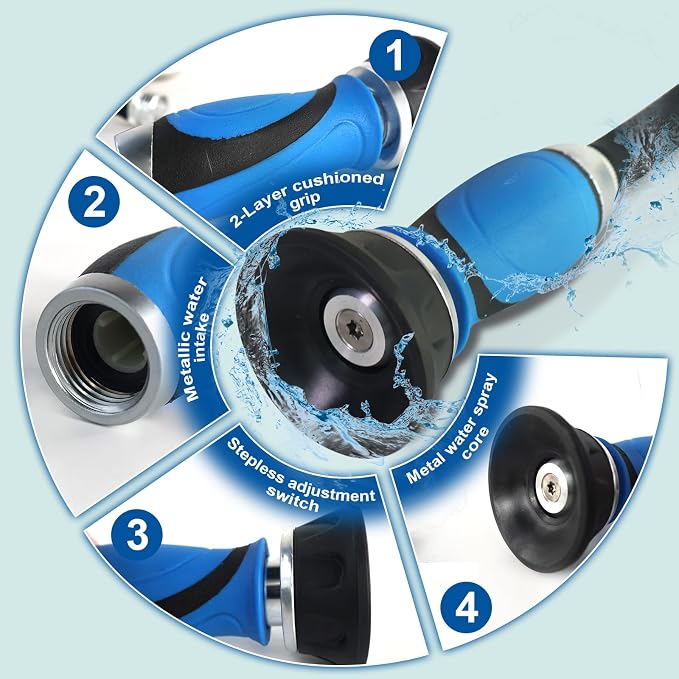 Metal Garden Hose 25 Ft Flexible Stainless Steel Garden Hose Lightweight - Image 5