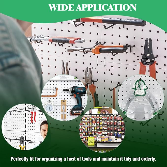 50Pcs 8"/20CM Pegboard Hooks Assortment Set, Metal Peg Board Hooks - Image 7