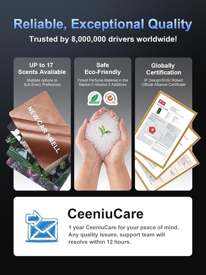 Ceeniu Smart Car Air Fresheners, New smell experience by Ultrasonic mist - Image 8