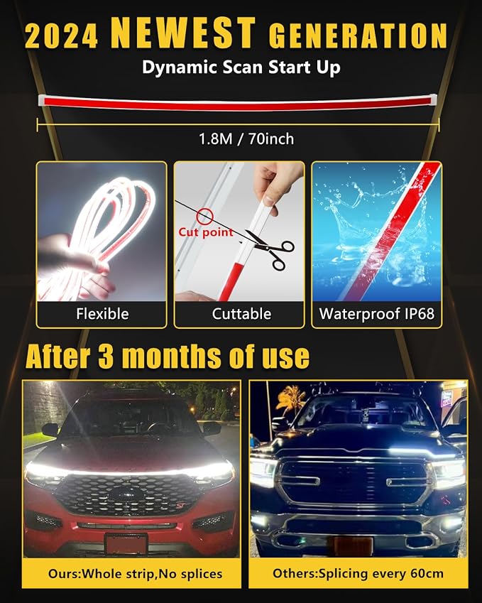 YM E-Bright Led Hood Light Strip Exterior Led Strip Lights - Image 2