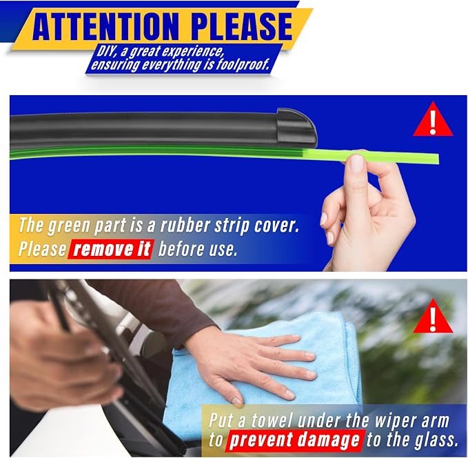 3 wipers Replacement for 2019-2023 Honda passport, Windshield Wiper Blades - Image 7