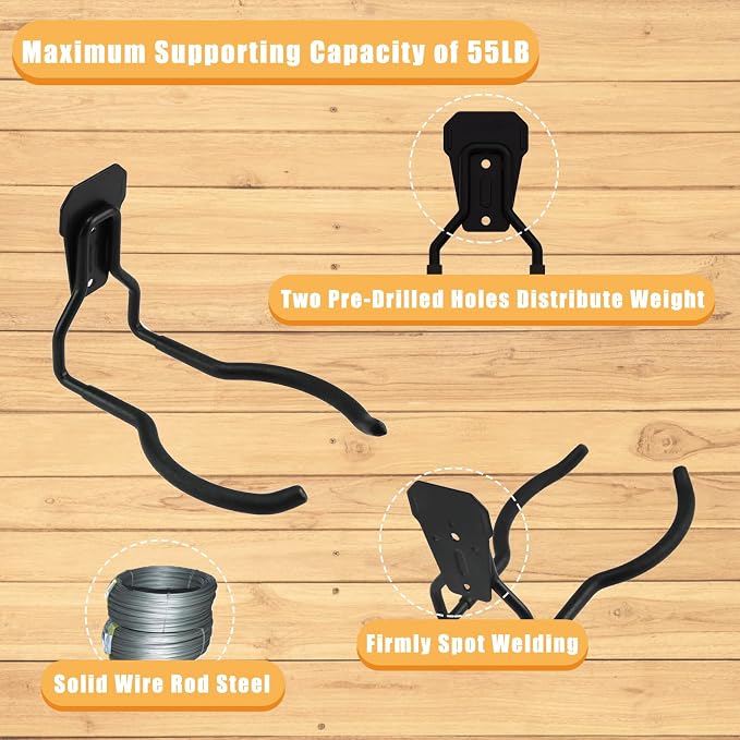 String Trimmer Hanger, Weedeater Rack, Garage Wall Power Tool Hooks, Utility - Image 3