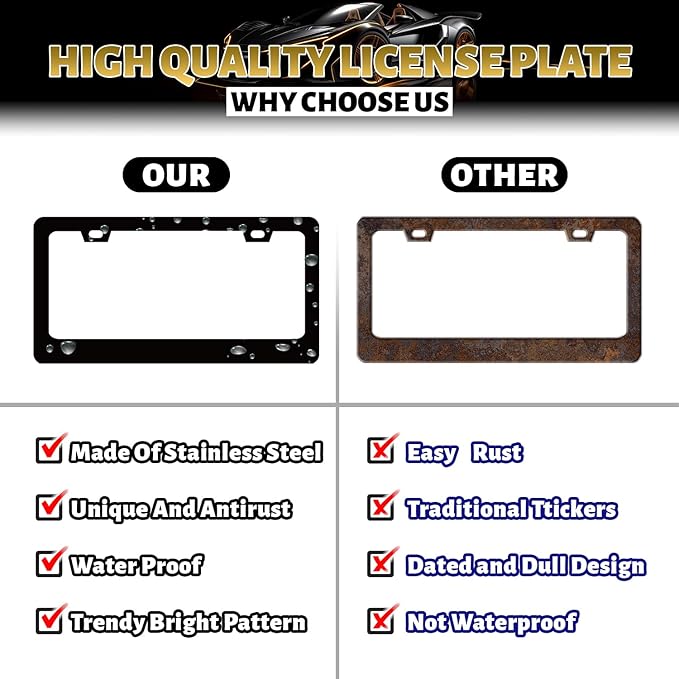 Leopard License Plate Frame Abstract Tropical Palm Trees License Plate - Image 7