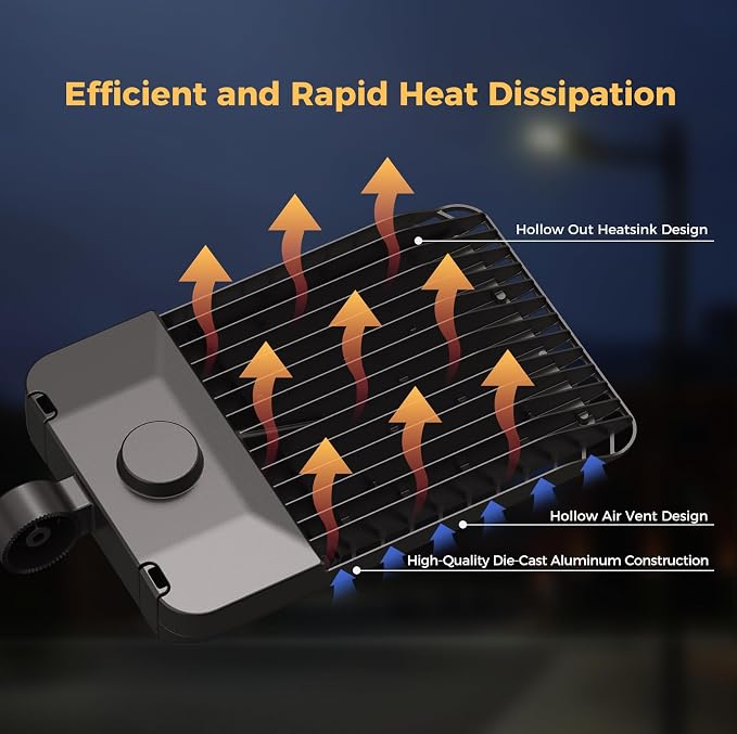 LED Parking lot Lights 180W Dusk to Dawn Photocell Street Lights 6000k - Image 4
