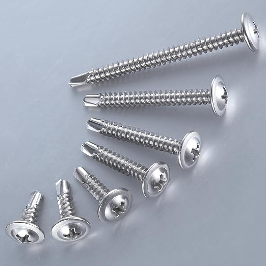 Wensilon #10×5/8”for Sheet Metal Self-Tapping Screws 410 Stainless Steel Truss - Image 4