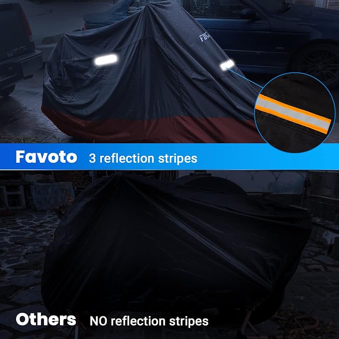 Favoto Motorcycle Cover Waterproof Outdoor - Image 5