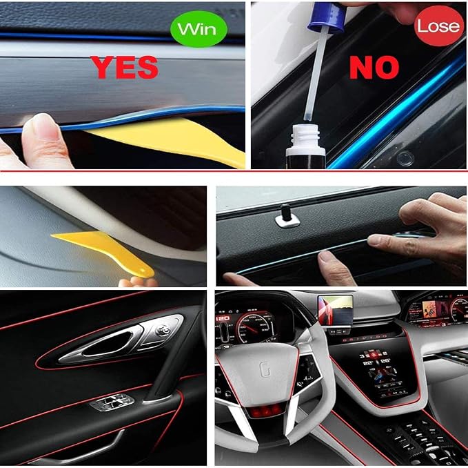El Wire Blue Interior Car LED Strip Lights, 2M Neon Wire USB 5V - Image 6