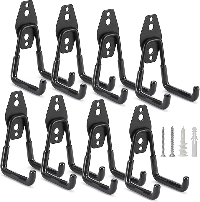 8 Pack Heavy Duty Garage Hooks Storage Organizer Wall Mount Power and Garden by LUPYJI